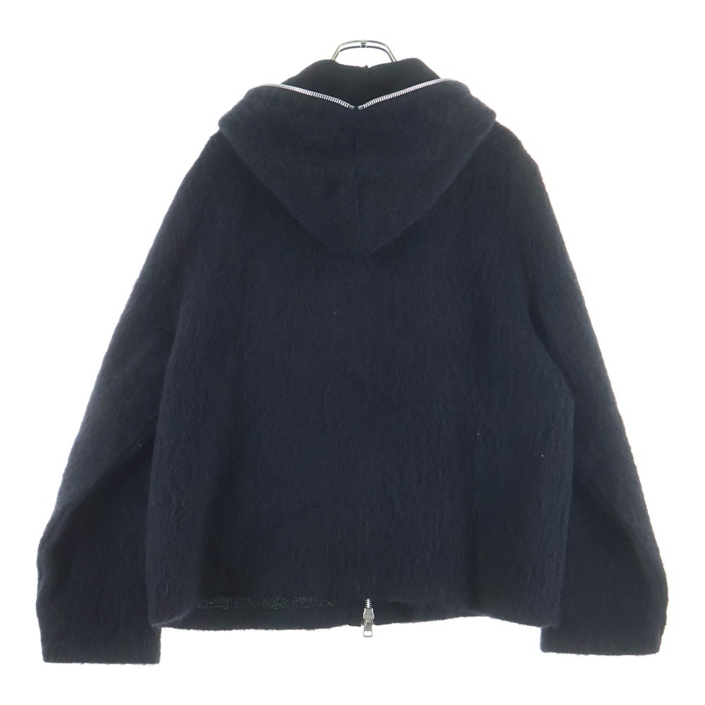 OUR LEGACY(アワーレガシー) FULL ZIP HOOD ジップアップ ウールニットパーカー フーディー ブラック M4243FBH