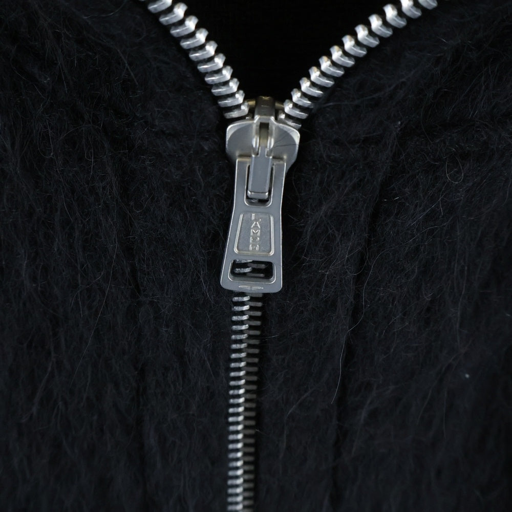 OUR LEGACY(アワーレガシー) FULL ZIP HOOD ジップアップ ウールニットパーカー フーディー ブラック M4243FBH