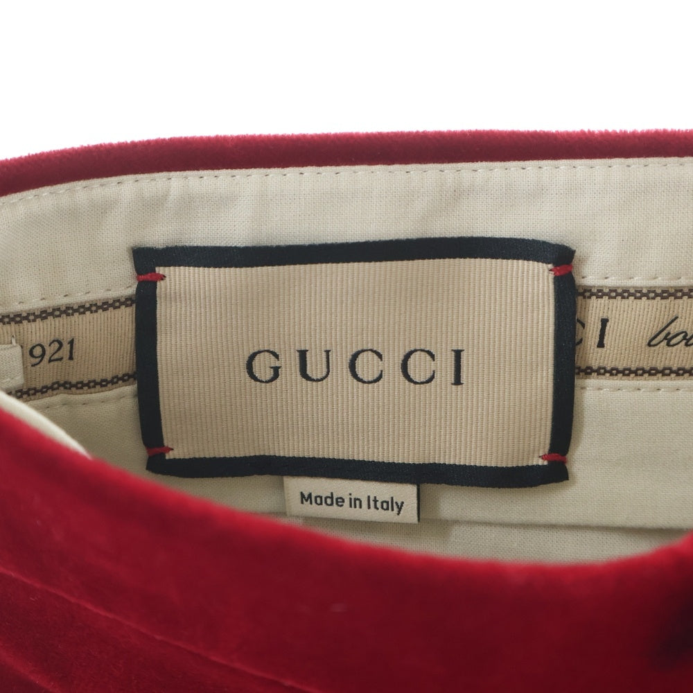 GUCCI(グッチ) Velour Pants ベロアパンツ ボトムス レッド 44 672239 ZAHW3 レディース