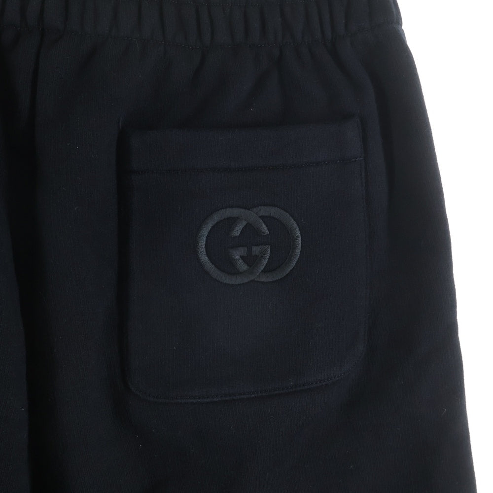 GUCCI(グッチ) Brushed Cotton Jersey Track Pants ロゴ刺繍