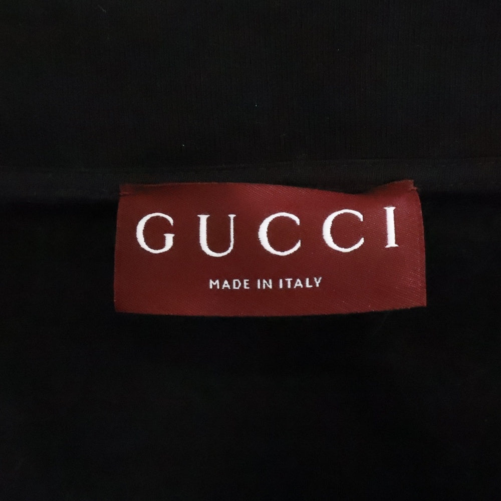 GUCCI(グッチ) Brushed Cotton Jersey Half Zip Track Sweatshirt ロゴ