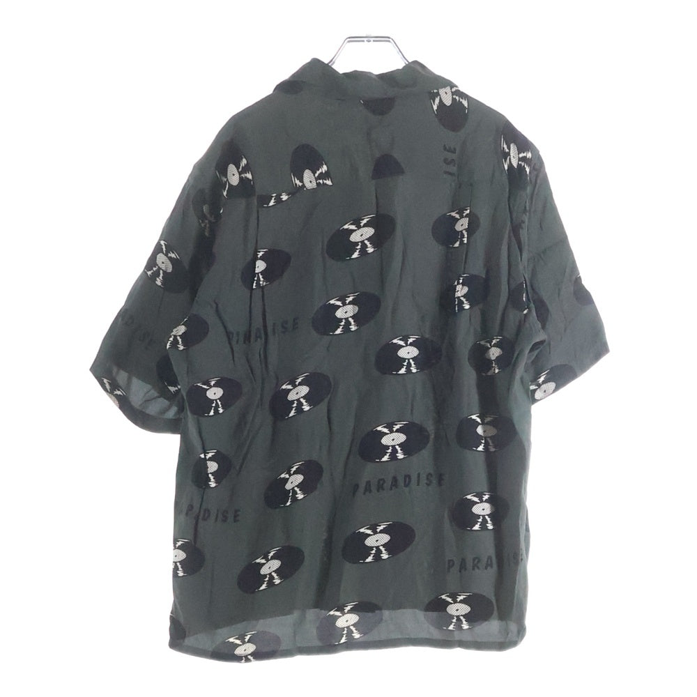 WACKO MARIA(ワコマリア) 24SS RECORDS HAWAIIAN SHIRTS レコード ハワイアン 半袖シャツ ブラック