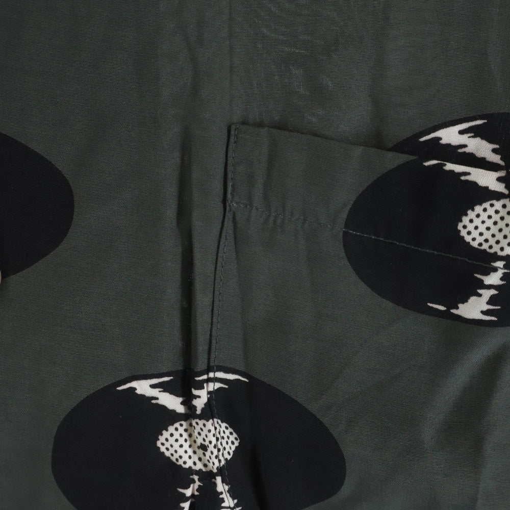 WACKO MARIA(ワコマリア) 24SS RECORDS HAWAIIAN SHIRTS レコード ハワイアン 半袖シャツ ブラック