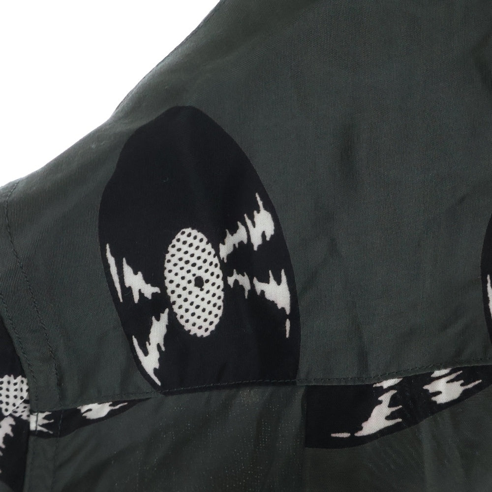 WACKO MARIA(ワコマリア) 24SS RECORDS HAWAIIAN SHIRTS レコード ハワイアン 半袖シャツ ブラック