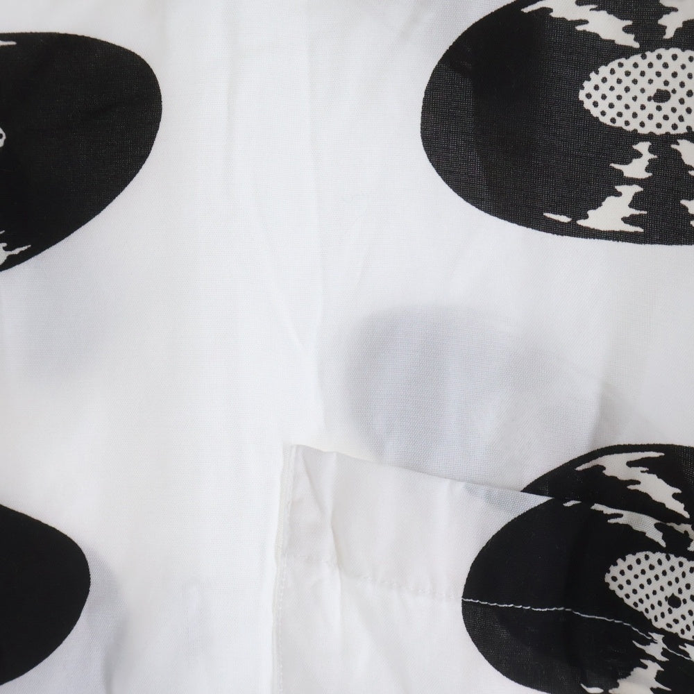 WACKO MARIA(ワコマリア) 24SS RECORDS HAWAIIAN SHIRTS レコード ハワイアン 半袖シャツ ホワイト