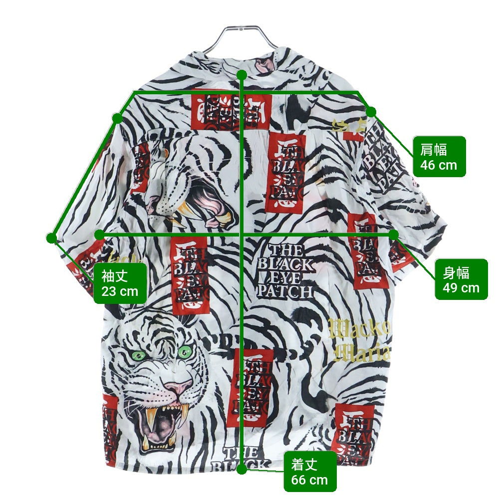 WACKO MARIA(ワコマリア) 22SS ×BLACK EYE PATCH TIMLEHI HAWAIIAN SHIRTS ブラック アイパッチ ティムリーハイ ハワイアン 半袖シャツ ホワイト