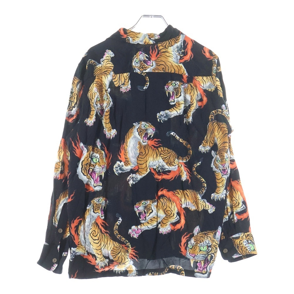 WACKO MARIA(ワコマリア) 21SS TIMLEHI HAWAIIAN SHIRTS ティムリーハイ ハワイアン長袖シャツ 虎柄 ブラック