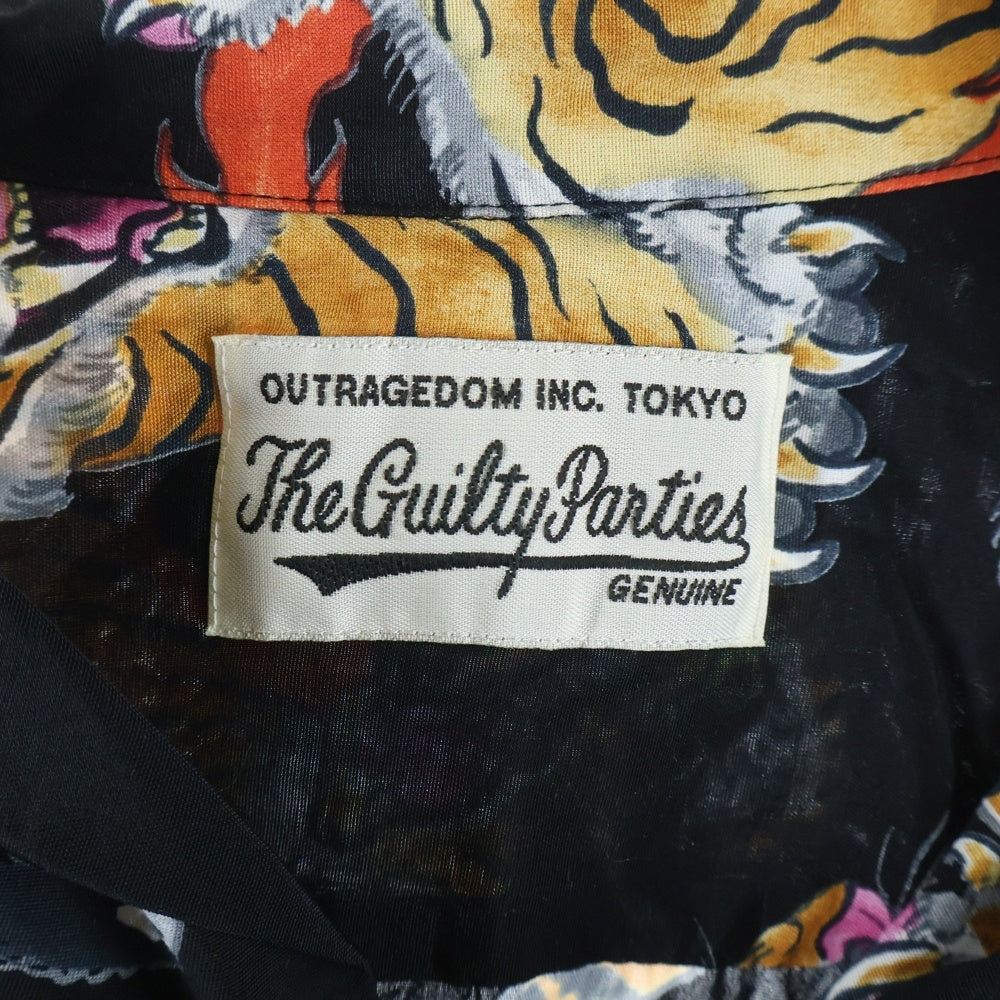 WACKO MARIA(ワコマリア) 21SS TIMLEHI HAWAIIAN SHIRTS ティムリーハイ ハワイアン長袖シャツ 虎柄 ブラック