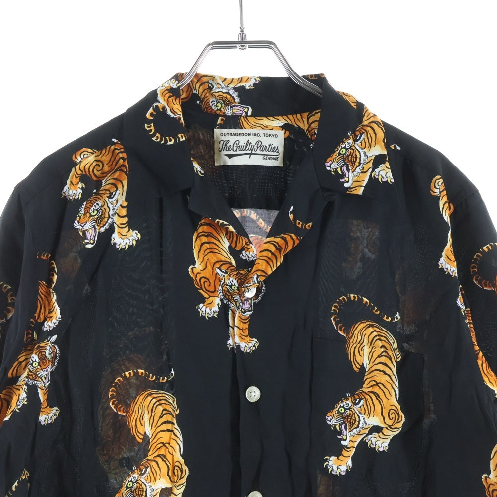 WACKO MARIA(ワコマリア) 21SS TIMLEHI HAWAIIAN SHIRTS ティムリーハイ ハワイアン半袖シャツ 虎柄 ブラック