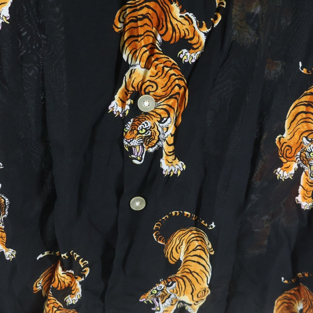 WACKO MARIA(ワコマリア) 21SS TIMLEHI HAWAIIAN SHIRTS ティムリーハイ ハワイアン半袖シャツ 虎柄 ブラック