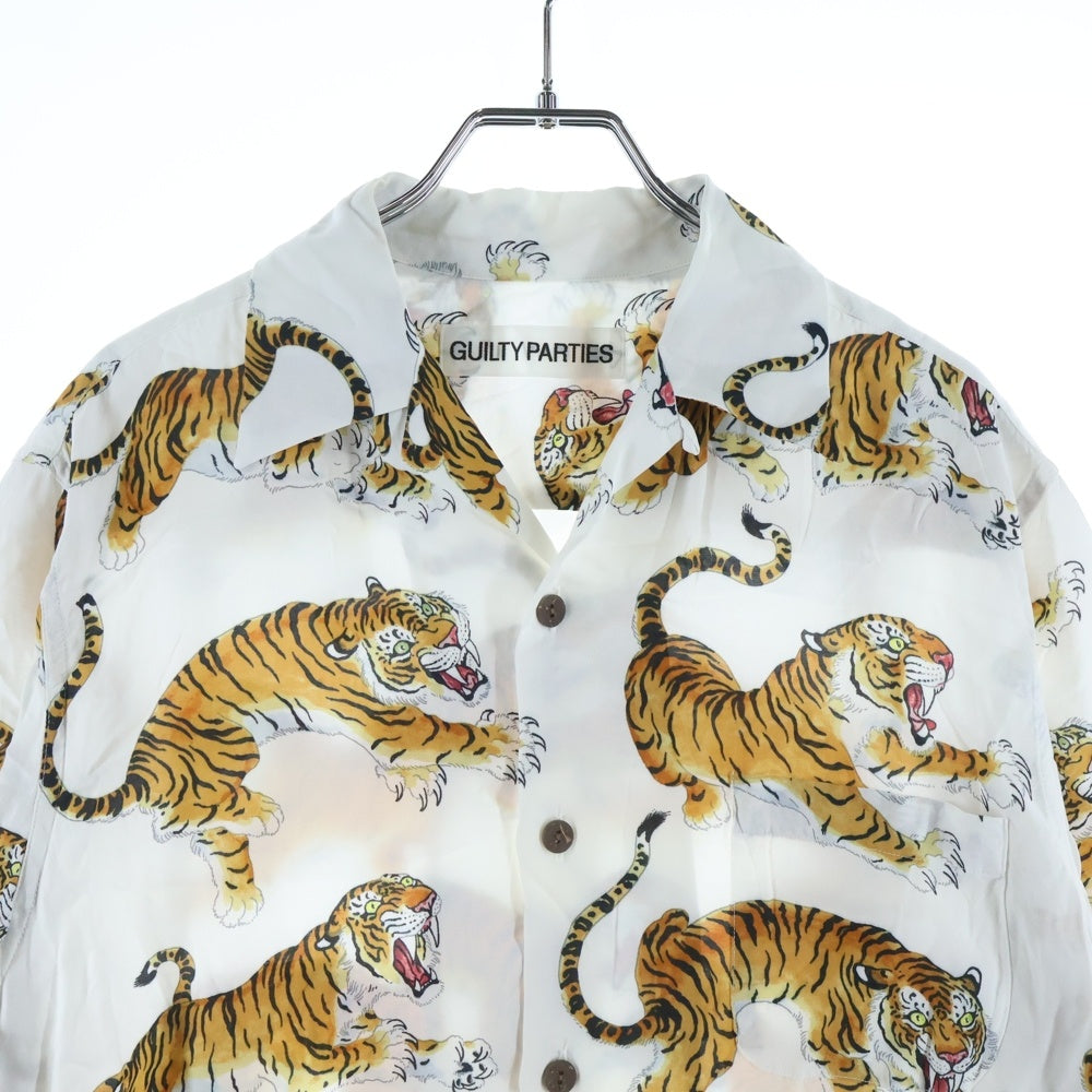 WACKO MARIA(ワコマリア) 21SS TIMLEHI HAWAIIAN SHIRTS ティムリーハイ ハワイアン半袖シャツ 虎柄 ホワイト