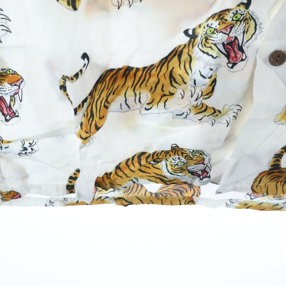 WACKO MARIA(ワコマリア) 21SS TIMLEHI HAWAIIAN SHIRTS ティムリーハイ ハワイアン半袖シャツ 虎柄 ホワイト