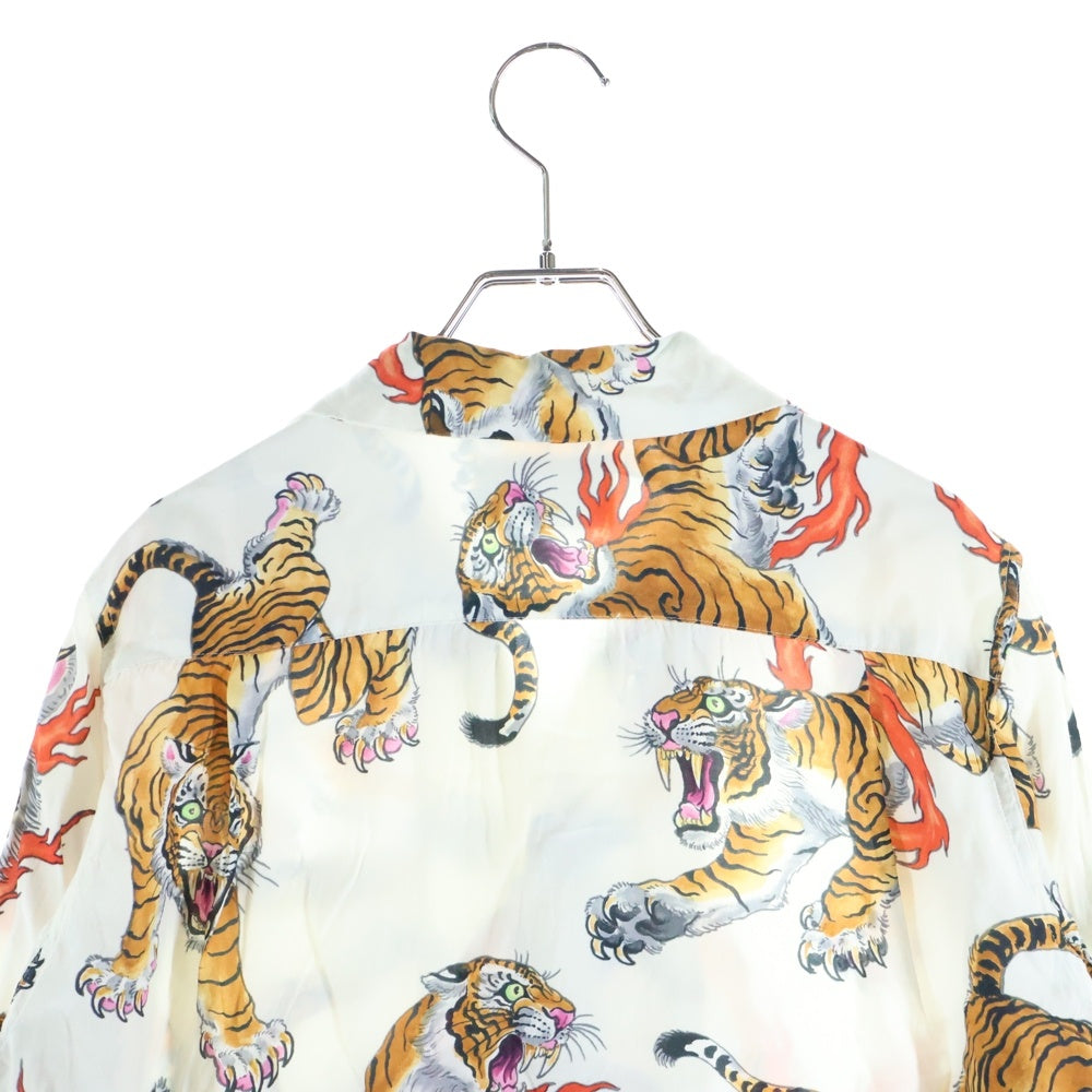 WACKO MARIA(ワコマリア) 21SS TIMLEHI HAWAIIAN SHIRTS ティムリーハイ ハワイアン長袖シャツ 虎柄 ホワイト