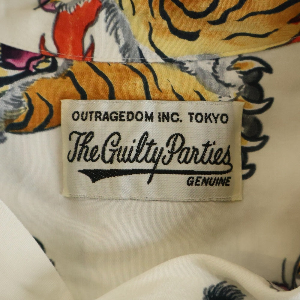 WACKO MARIA(ワコマリア) 21SS TIMLEHI HAWAIIAN SHIRTS ティムリーハイ ハワイアン長袖シャツ 虎柄 ホワイト