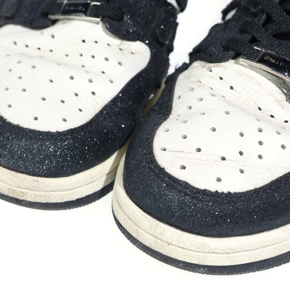 AMIRI(アミリ) Skel Top Low グリッター ラメ加工 ローカットスニーカー ホワイト/ブラック