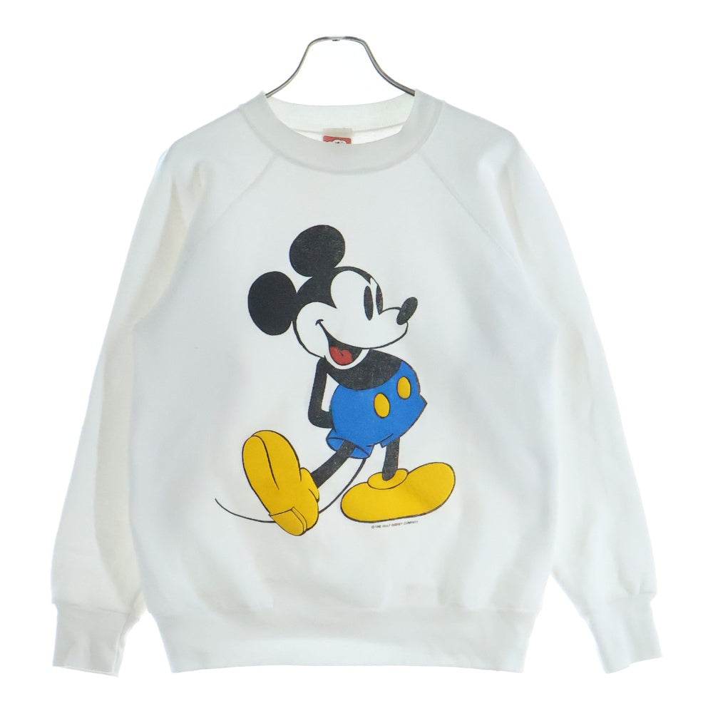 VINTAGE(ヴィンテージ) 80S Mickey Mouse Sweatshirt ミッキーマウス 青パンツ クルーネックスウェットトレーナー ホワイト