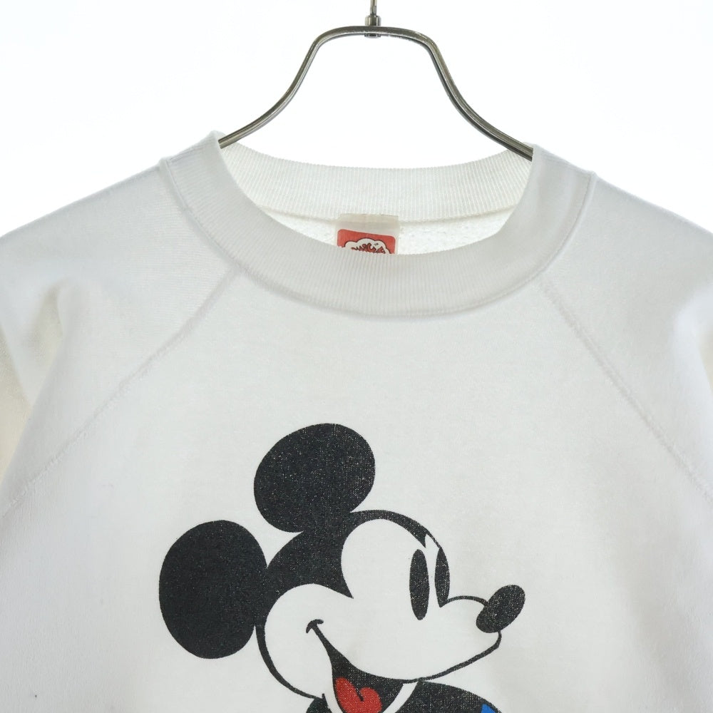 VINTAGE(ヴィンテージ) 80S Mickey Mouse Sweatshirt ミッキーマウス 青パンツ クルーネックスウェットトレーナー ホワイト