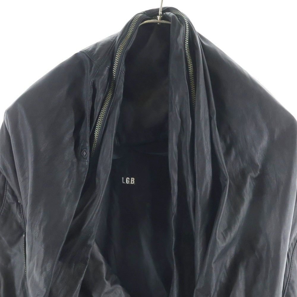 L.G.B.(ルグランブルー) BONO-14 Jacket ボノ 14 ジップレザージャケット ブラック