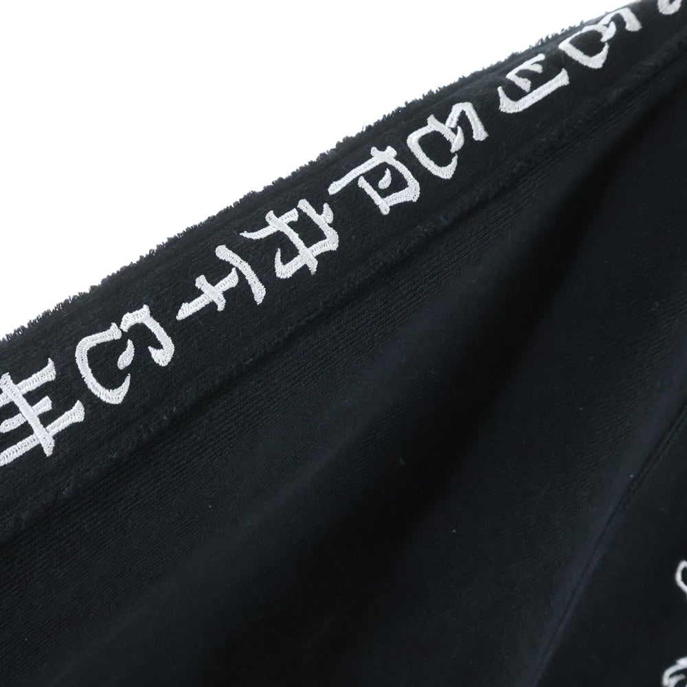THE BLACK EYE PATCH(ブラックアイパッチ) 24SS KANJI TAPED DRAGON ZIP HOODIE ドラゴン刺繍 ジップアップスウェットパーカー フーディー ブラック
