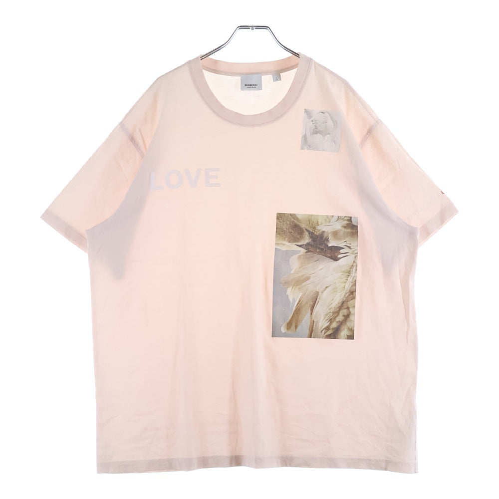 BURBERRY LONDON(バーバリーロンドン) Montage T-Shirt モンタージュ グラフィックプリント半袖Tシャツ ピンク 8030944