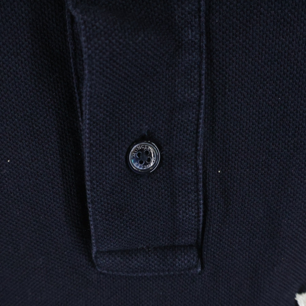 MONCLER(モンクレール) MAGLIA POLO MANICA CORTA ロゴ刺繍 半袖ポロシャツ ネイビー E10918322000