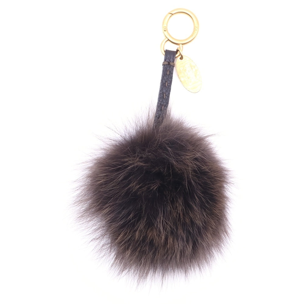 FENDI(フェンディ) ポンポンチャーム バッグチャーム キーホルダー 7AR259 ブラウン