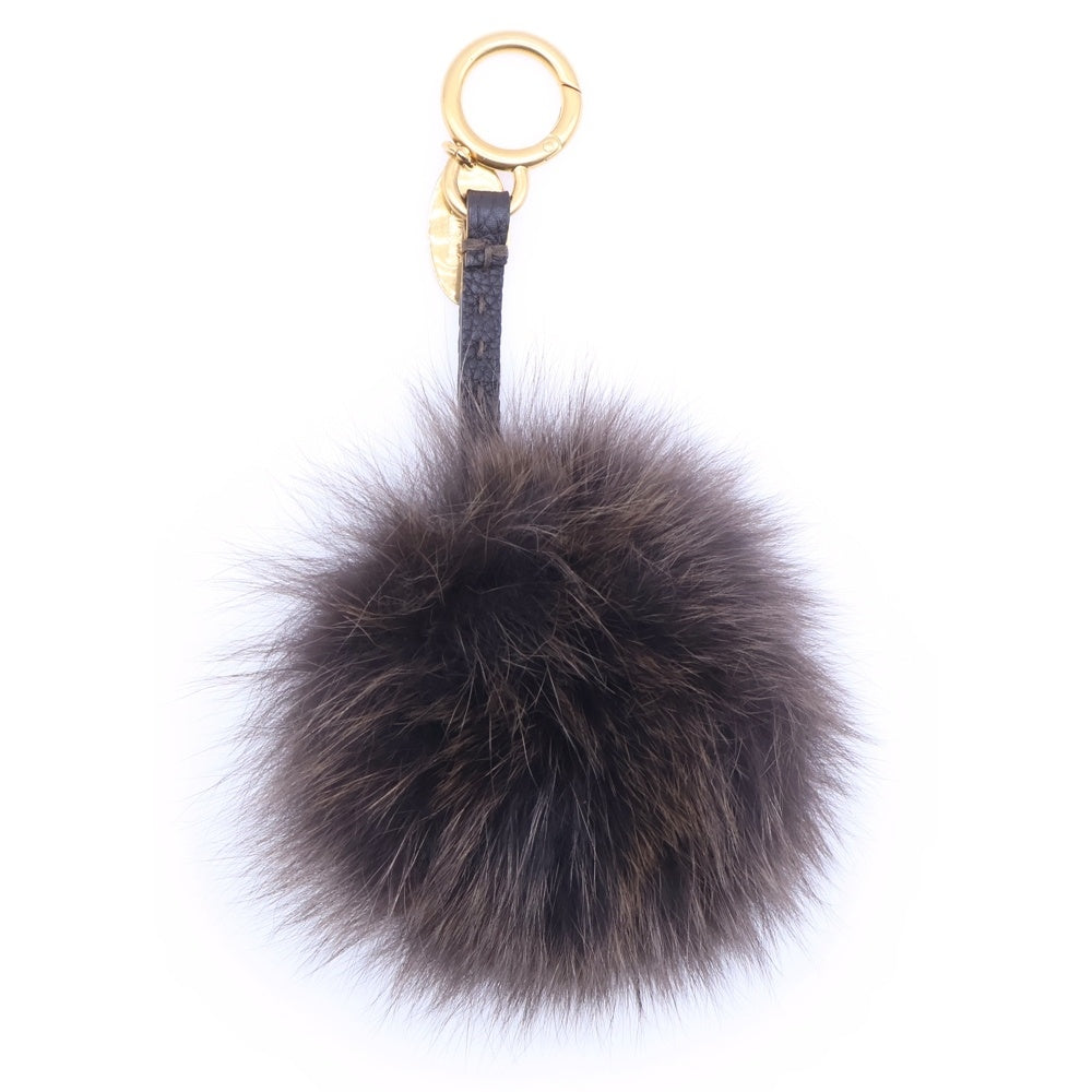 FENDI(フェンディ) ポンポンチャーム バッグチャーム キーホルダー 7AR259 ブラウン