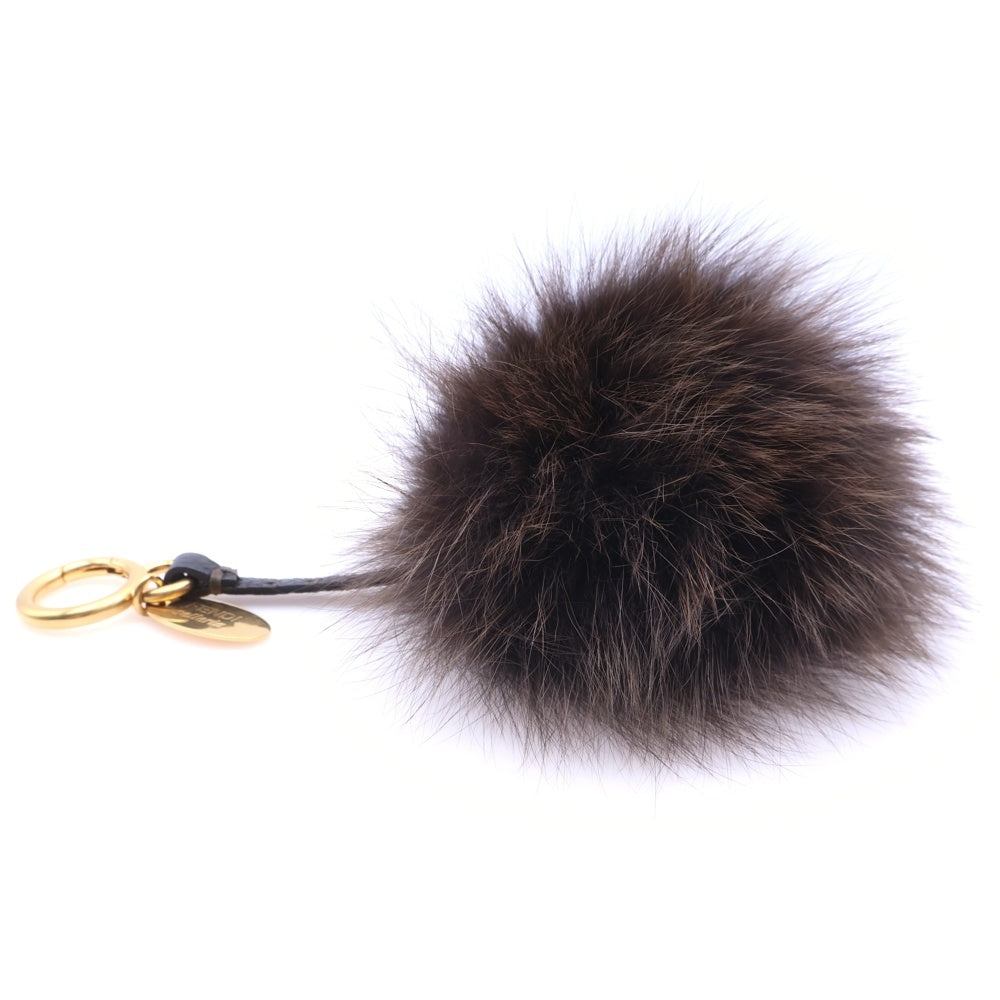 FENDI(フェンディ) ポンポンチャーム バッグチャーム キーホルダー 7AR259 ブラウン