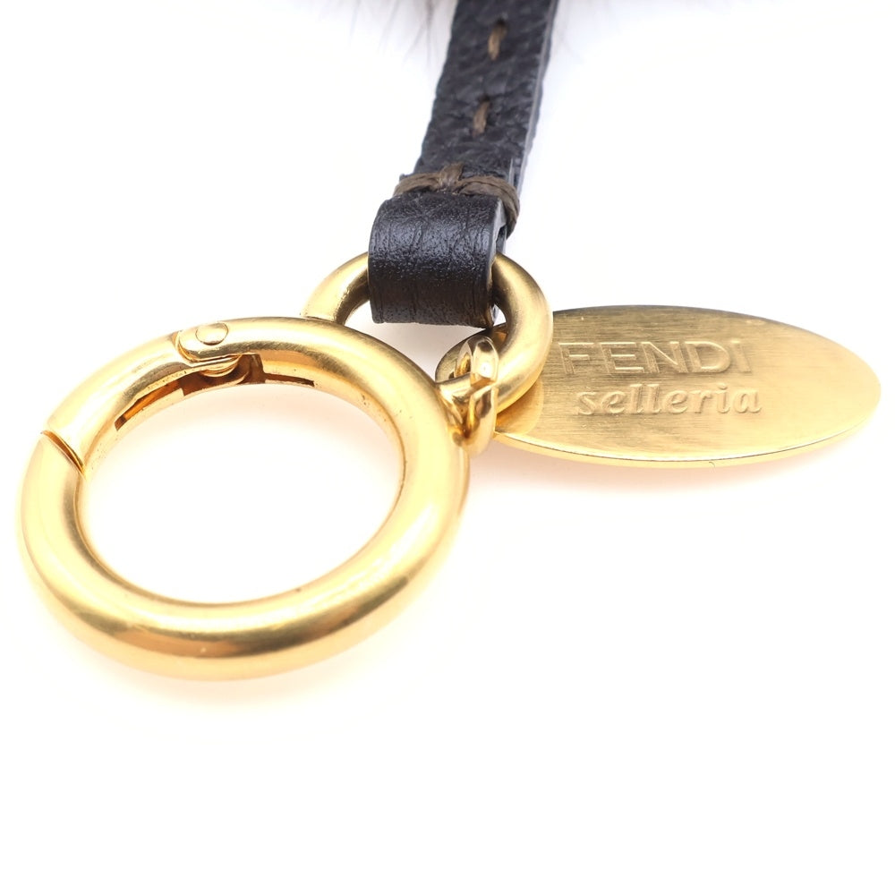 FENDI(フェンディ) ポンポンチャーム バッグチャーム キーホルダー 7AR259 ブラウン