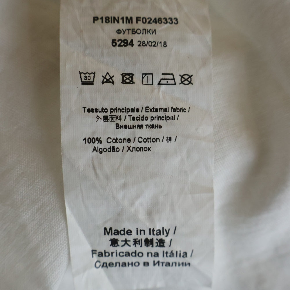 N21 numero ventuno(ヌメロ ヴェントゥーノ) フォトパッチ ルーネック 半袖Tシャツ カットソー ホワイト P18IN1M F0246333