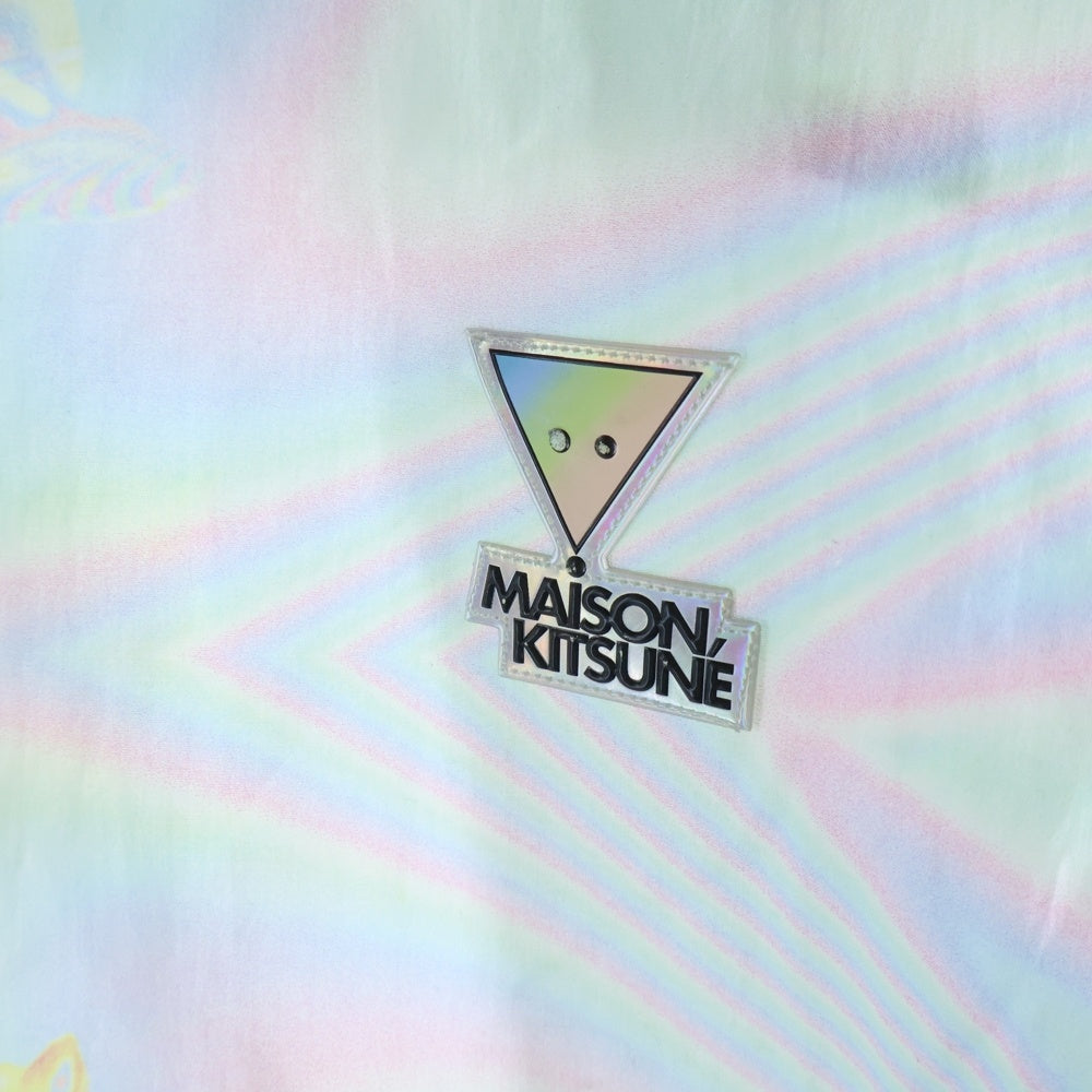 MAISON KITSUNE(メゾンキツネ) 20SS Multicolor Hologram Fox Print Casual Shirt マルチカラーホログラムフォックスプリント長袖シャツ マルチ EM00416WC4009