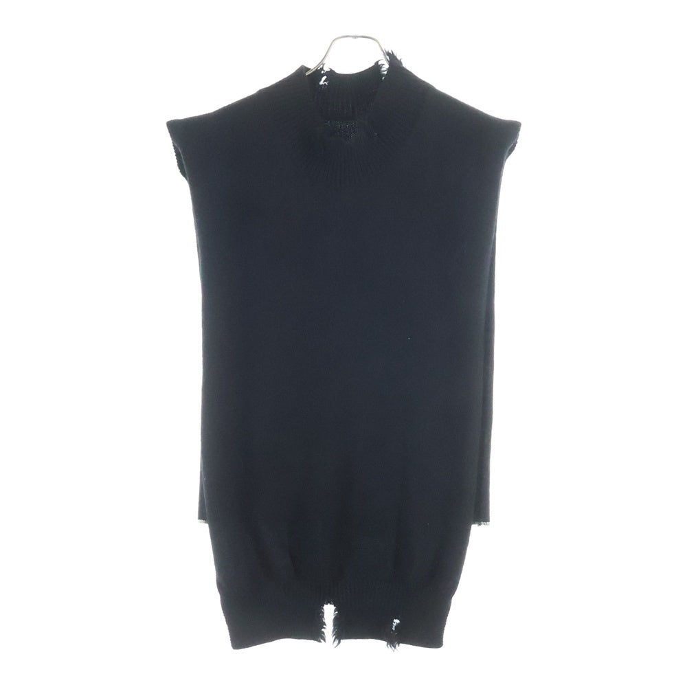Maison Margiela(メゾンマルジェラ) 19SS Distressed Gauge5 Vest ディストレスト ゲージ5 ウールニットベスト ブラック S50TH0011