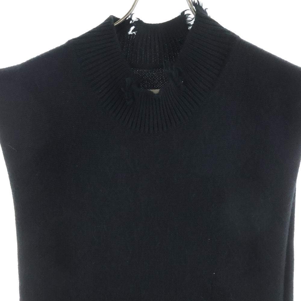 Maison Margiela(メゾンマルジェラ) 19SS Distressed Gauge5 Vest ディストレスト ゲージ5 ウールニットベスト ブラック S50TH0011