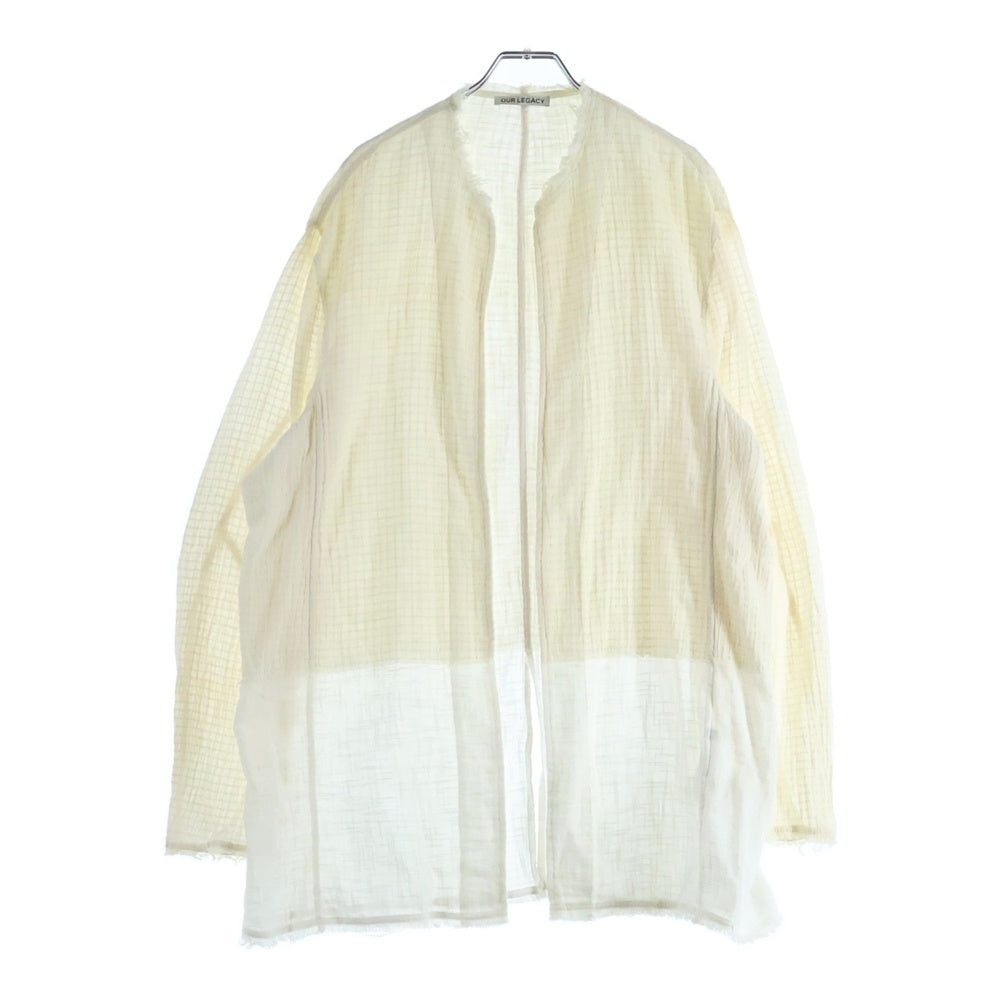 OUR LEGACY(アワーレガシー) 22SS カットウェルディング ライナー オフホワイト エアコットン カーディガン アイボリー M2221CC