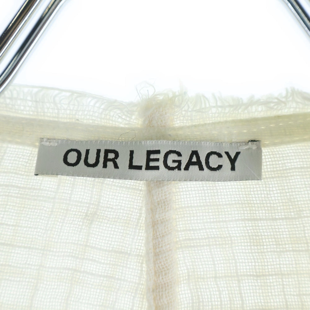 OUR LEGACY(アワーレガシー) 22SS カットウェルディング ライナー オフホワイト エアコットン カーディガン アイボリー M2221CC