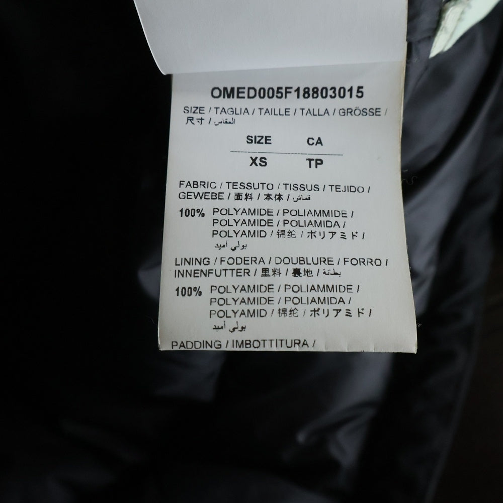 OFF-WHITE(オフホワイト) 18AW Quote Puffer Down Jacket クオート パファー ダウンジャケット ブラック OMED005F18803015