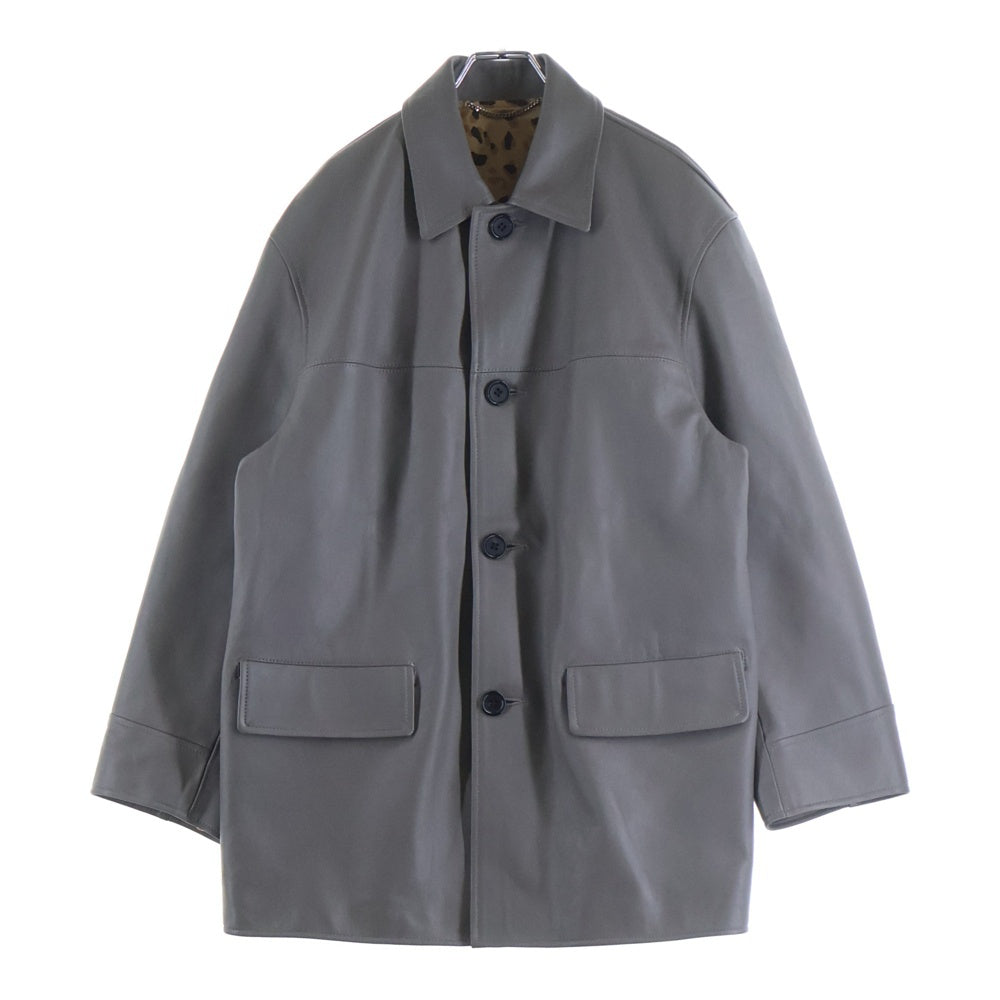 WACKO MARIA(ワコマリア) Leather Car Coat Type-2 レザーカーコート タイプ2 グレー