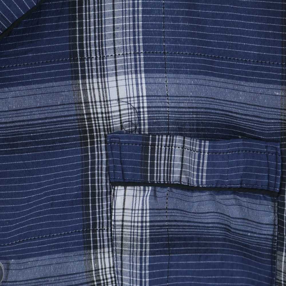 VINTAGE(ヴィンテージ) 60s Opencollar plaid shirt オープンカラー チェック 長袖シャツ ブルー