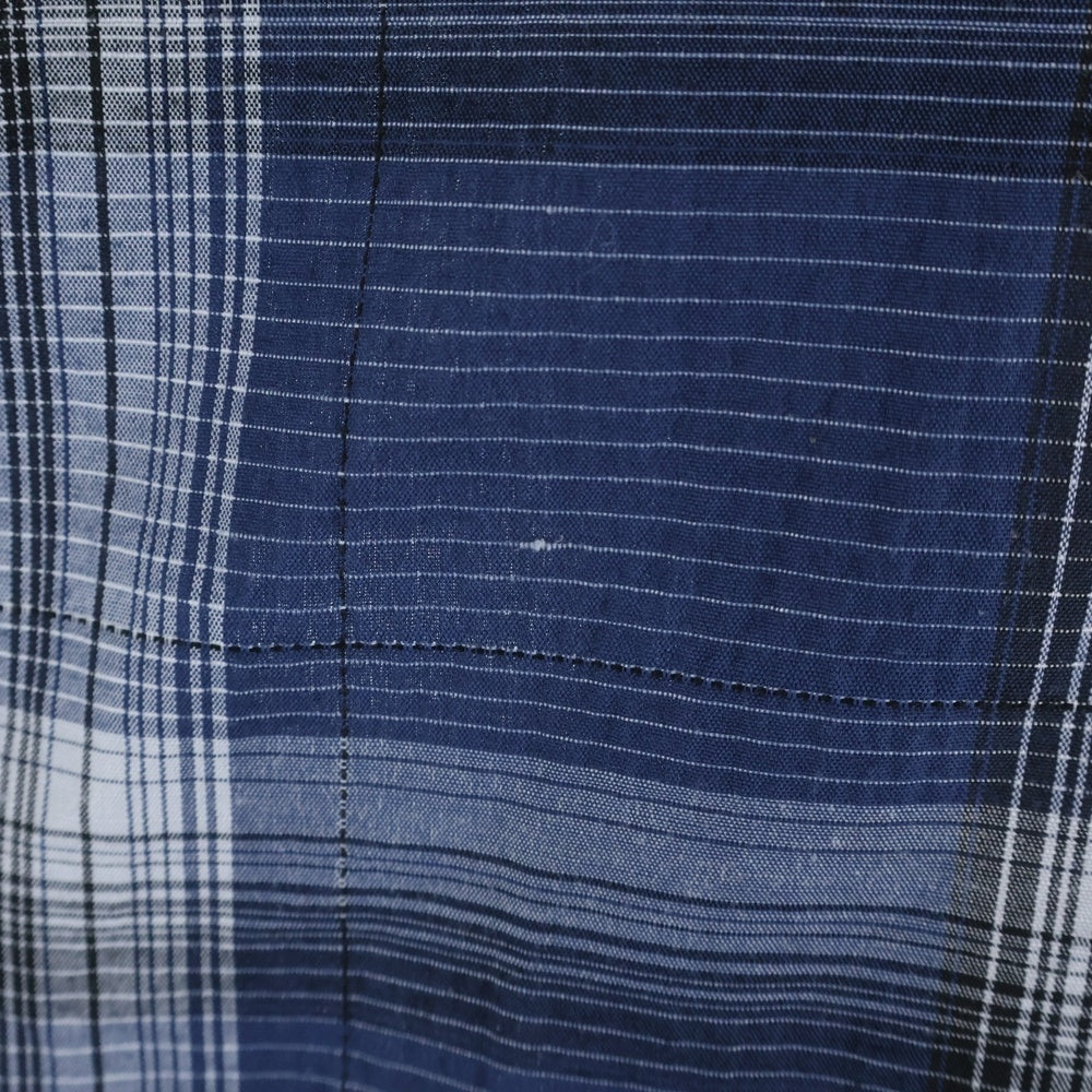 VINTAGE(ヴィンテージ) 60s Opencollar plaid shirt オープンカラー チェック 長袖シャツ ブルー