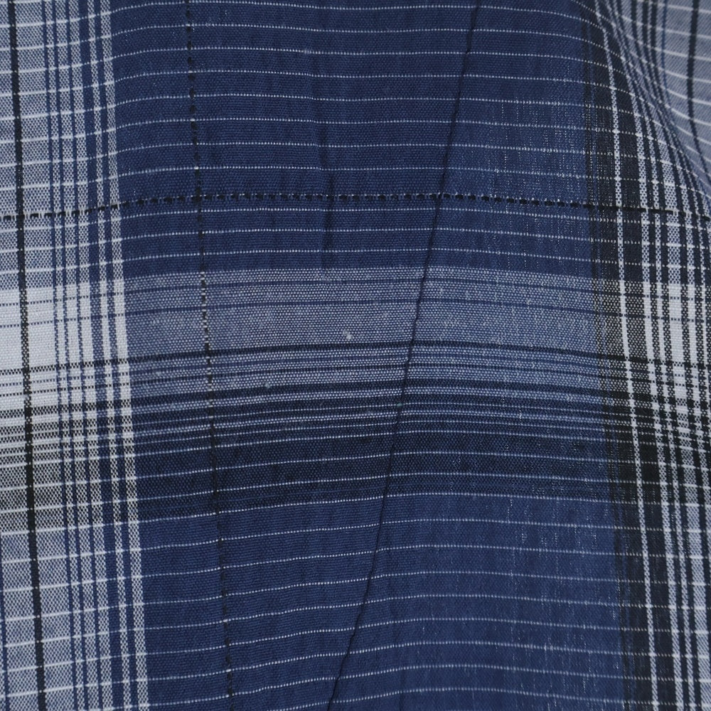 VINTAGE(ヴィンテージ) 60s Opencollar plaid shirt オープンカラー チェック 長袖シャツ ブルー