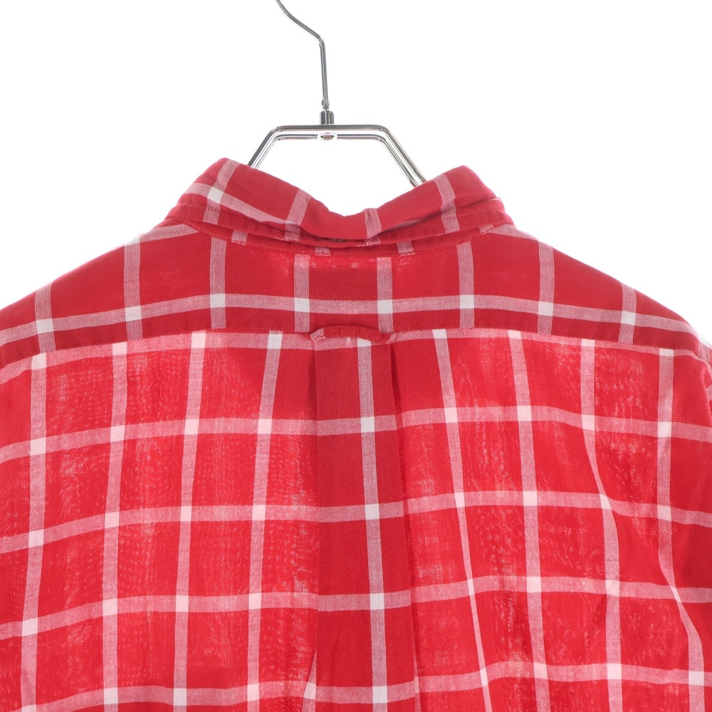 VINTAGE(ヴィンテージ) 60s Golden Awarrd ゴールデンアワード Opencollar plaid shirt オープンカラー チェック 長袖シャツ レッド