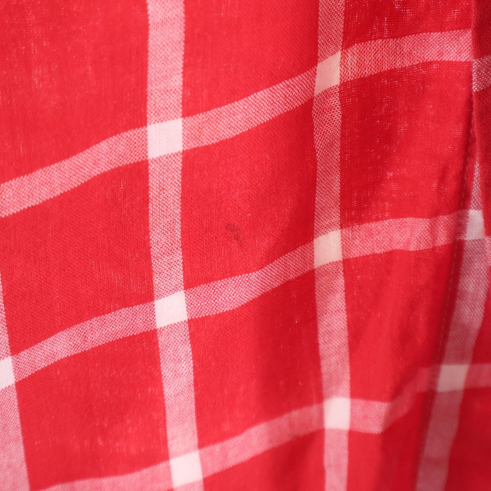 VINTAGE(ヴィンテージ) 60s Golden Awarrd ゴールデンアワード Opencollar plaid shirt オープンカラー チェック 長袖シャツ レッド