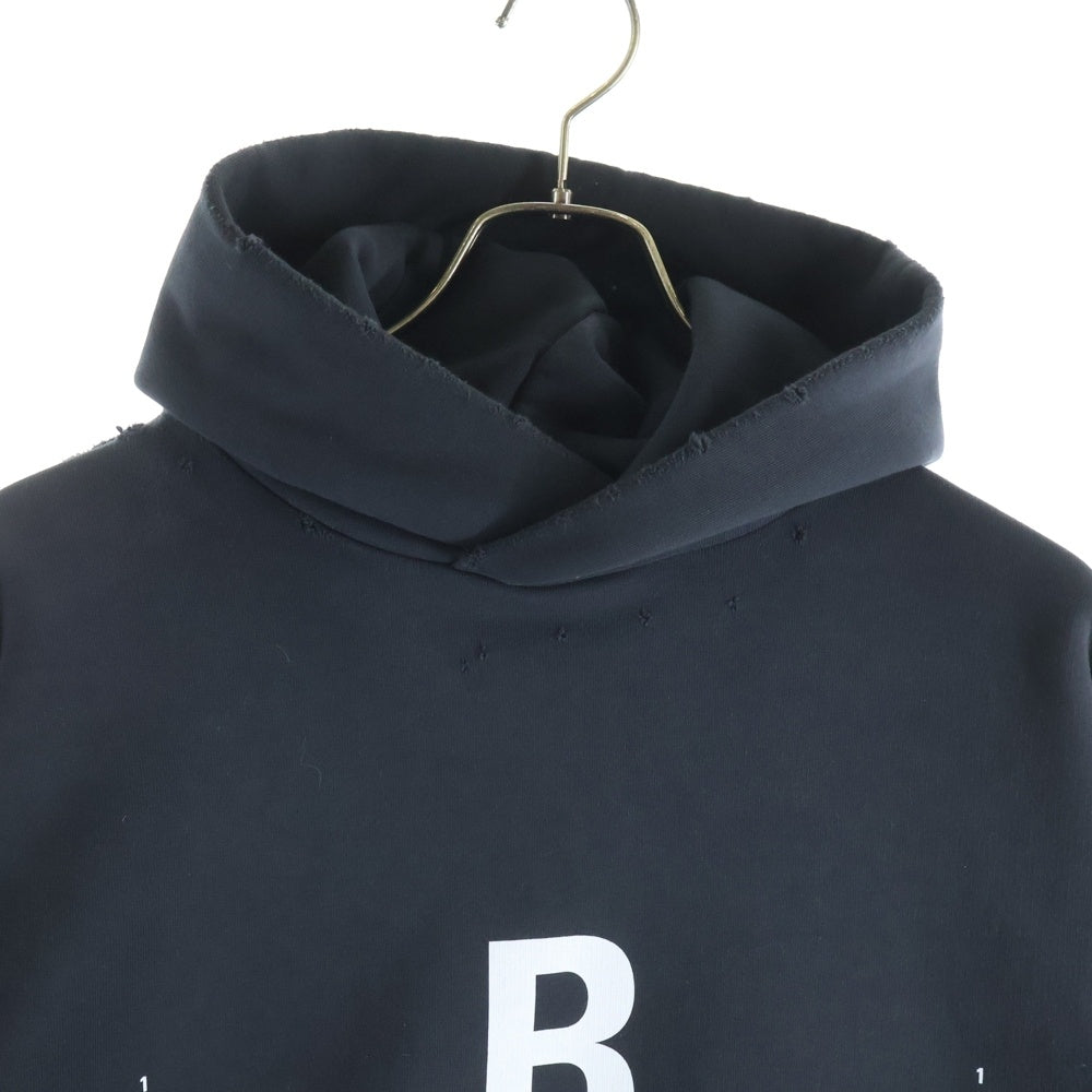 BALENCIAGA(バレンシアガ) 25SS Optical hoodie Large Fit Hoodie オプティカルアート ラージ フィットフーディー パーカー ブラック 803265 TRVU7