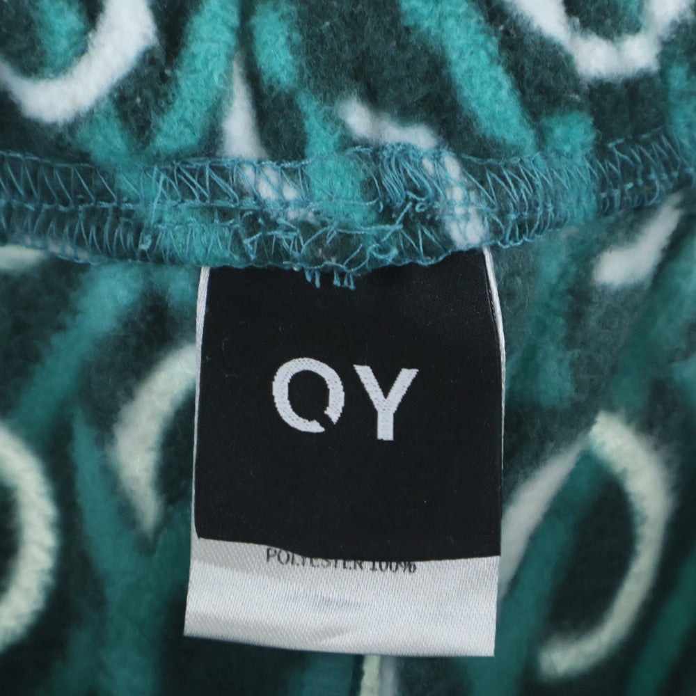 OY(オーワイ) MONOGRAM FLEECE モノグラム フリースパンツ グリーン