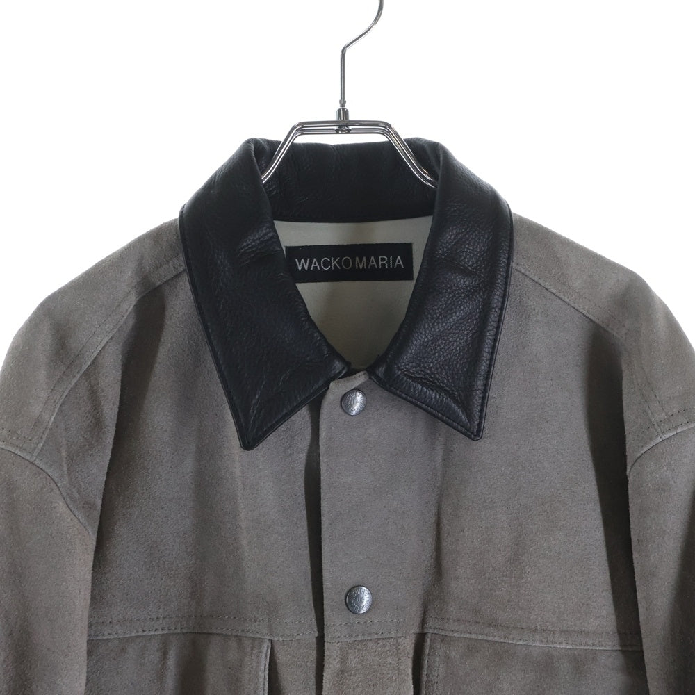 WACKO MARIA(ワコマリア) SUEDE LETHER TRUCKER JACKET スエード レザー トラッカー ジャケット グレー