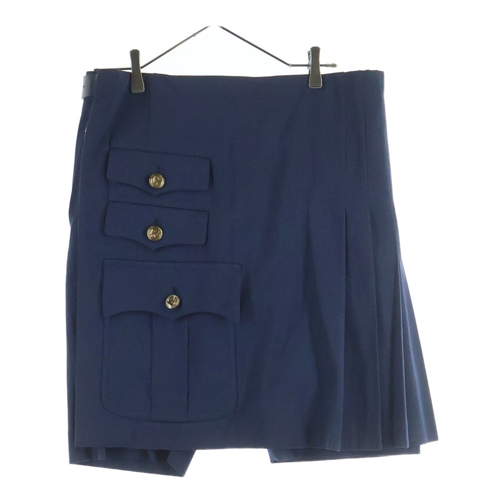 COMME des GARCONS HOMME PLUS(コムデギャルソンオムプリュス) Skirt Docking Short Pants スカートドッキング ショーツ ハーフパンツ ネイビー PO-P015