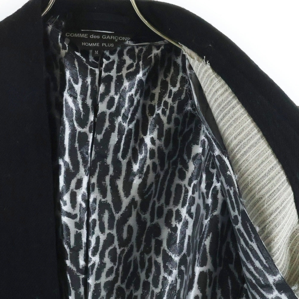 COMME des GARCONS HOMME PLUS(コムデギャルソンオムプリュス) 22AW レオパード ショールカラーテーラードジャケット ブラック PJ-J014