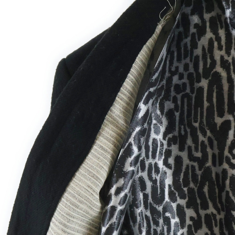 COMME des GARCONS HOMME PLUS(コムデギャルソンオムプリュス) 22AW レオパード ショールカラーテーラードジャケット ブラック PJ-J014