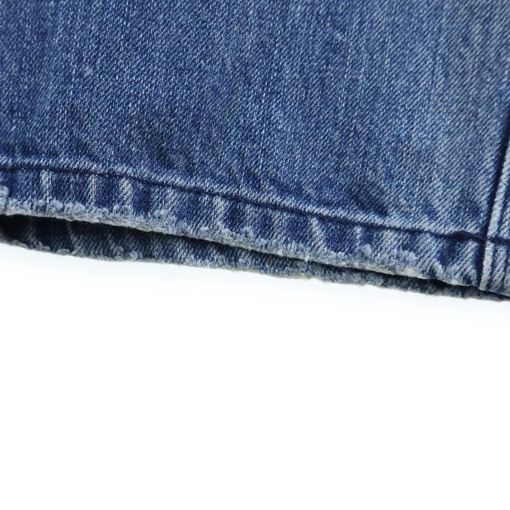 KSUBI(スビ) ボタンフライ ダメージ加工 スキニーデニムパンツ インディゴ