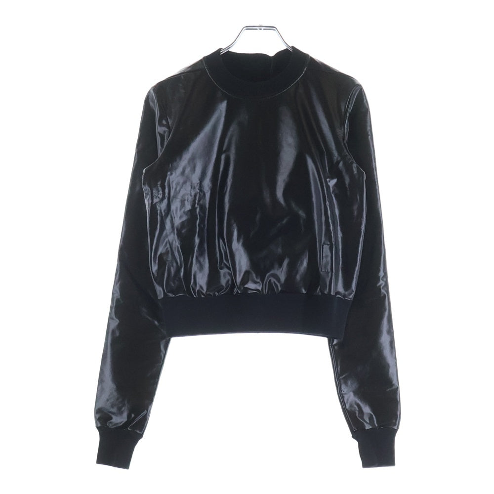 DRKSHDW(ダークシャドウ) CROPPED SWEAT コーティング加工 クロッド クルーネックスウェットトレーナー ブラック DS02B4223-JRU